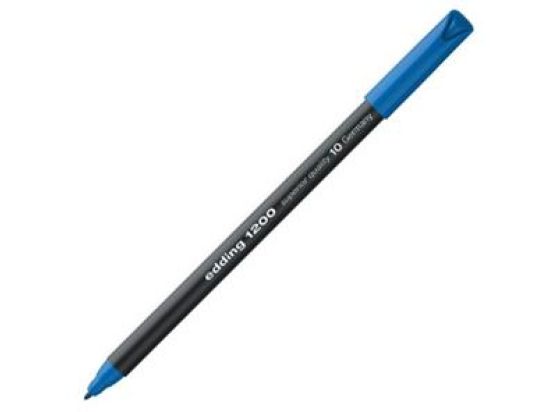 Fasermaler Edding 1200 4-1200010 0,5-1mm, Rundspitze, auswaschbar, hellblau, Pack 10 Stk