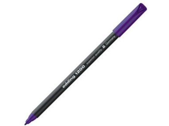 Fasermaler Edding 1200 4-1200008 0,5-1mm, Rundspitze, auswaschbar, violett, Pack 10 Stk