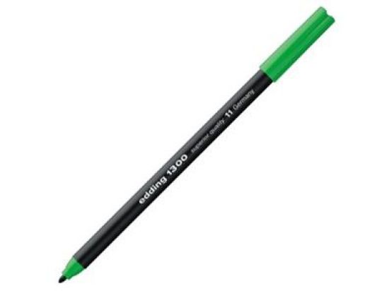 Fasermaler Edding 1300 4-1300011 2mm, Rundspitze, auswaschbar, hellgrün, Pack 10 Stk