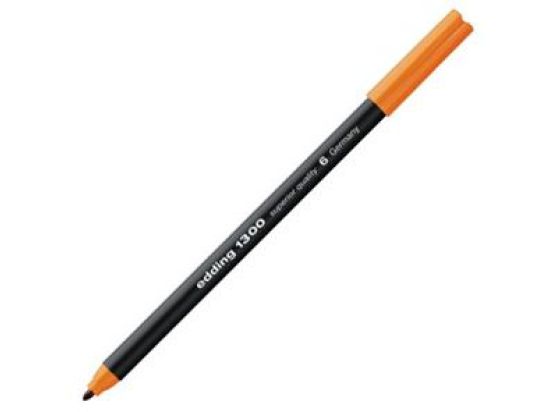 Fasermaler Edding 1300 4-1300006 2mm, Rundspitze, auswaschbar, orange, Pack 10 Stk
