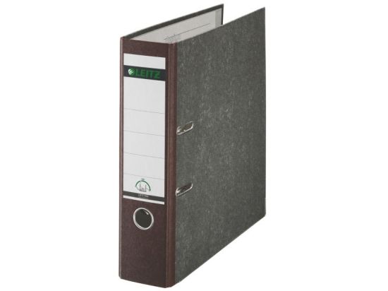 Ordner Leitz 1080-50-75 10805075 A4, 80mm, Pappe/Wolkenmarmor, brauner Rücken