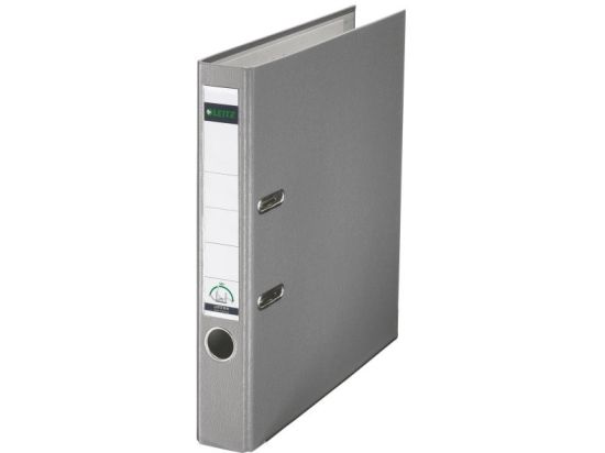 Ordner Leitz 1015-50-85 10155085 A4, 52mm, Pappe/PP-Folie, Wechselfenster, grau