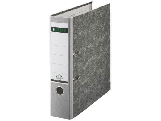 Ordner Leitz 1080-50-85 10805085 A4, 80mm, Pappe/Wolkenmarmor, grauer Rücken