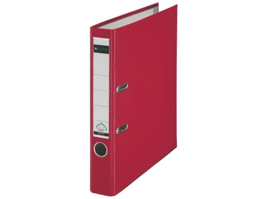 Ordner Leitz 1015-50-25 10155025 A4, 52mm, Pappe/PP-Folie, Wechselfenster, rot