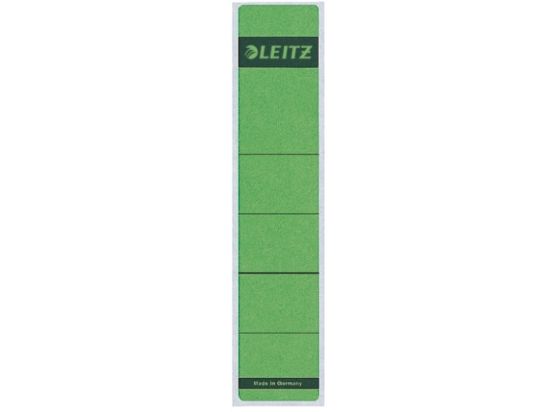 Ordner-Rückenschild Etiketten Leitz 1643-00-55 16430055 kurz/schmal, selbstklebend, mit Aufdruck, grün, Pack 10 Stk
