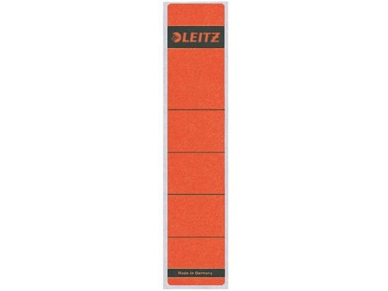Ordner-Rückenschild Etiketten Leitz 1643-00-25 16430025 kurz/schmal, selbstklebend, mit Aufdruck, rot, Pack 10 Stk