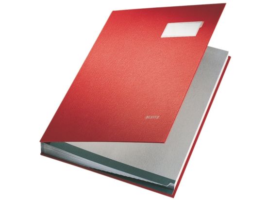 Unterschriftenmappe Leitz 5700-00-25 57000025 20 Fächer, mit Beschriftungsfenster, rot