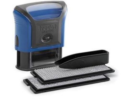 Stempel-Set Trodat 43145 printy 4912 typo blau, zum selber setzen, selbstfärbend