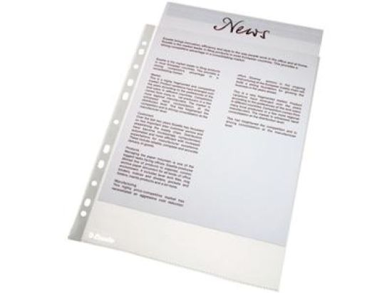 Prospekthüllen Esselte 56094 A4 Kunststoff (PP) 43my genarbt, Pack 10 Stk