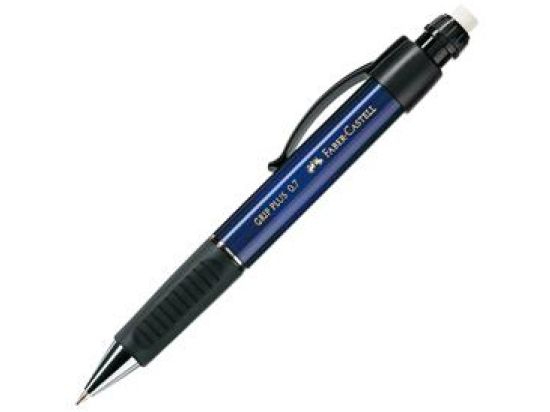 Druckbleistift Faber-Castell 130732 Grip Plus 0.7 Minenstärke: 0,7mm, Schaftfarbe: blau-metallic