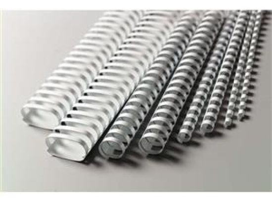 Plastikbinderücken GBC 4028203 Ø 28,0mm weiß, Pack 50 Stk