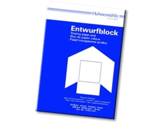 Entwurfblock Hahnemühle 10622401 Diamant Spezial A4, 50 Blatt, 80-85g, glatt, hochtransparent