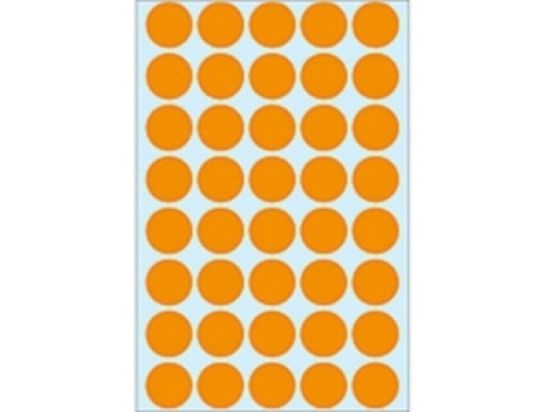 Markierungspunkte Herma 2254 Ø 19mm rund, Papier, selbstklebend, leucht-orange, Pack 960 Stk/24 Blatt