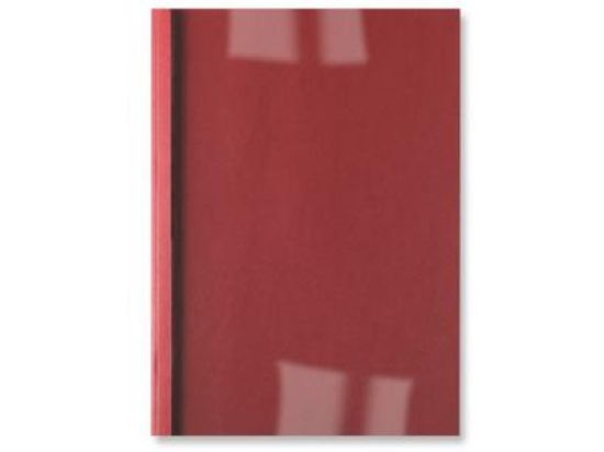 Thermobindemappen GBC IB451218 ThermaBind 3,0 mm, A4, Klarsichtfolie/Karton Lederoptik, rot, Pack 100 Stk