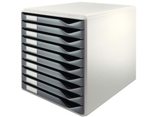 Schubladenbox Leitz 5281-00-89 52810089 grau/grau 10-Schübe Post- und Formularset