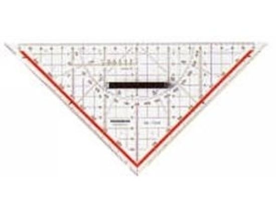 Zeichendreieck Rumold 1154 250mm transparent mit Griff