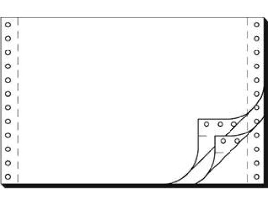 Computerpapier Sigel 36243 6" x 240 mm (A5 quer), endlos, Längsperforation, 3-fach selbstdurchschreibend, 56/53/57g, weiß, Pack 1200 Blatt