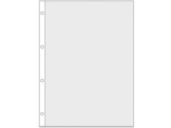 Prospekthüllen Veloflex 4345300 A4 75my PP-Folie oben offen 4-fach-Lochung verstärkter Lochrand, Pack 10 Stk