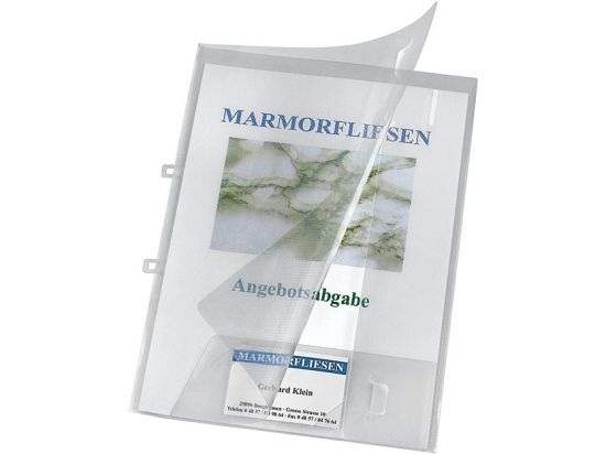 Angebotsmappe Veloflex 4441290 Crystal A4 transparent Kunststoff (PP), Pack 25 Stk