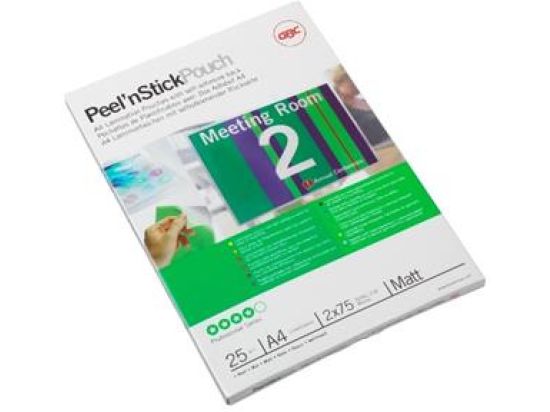 Laminierhülle GBC 3747530 A4 75micron selbstklebend matt Format: 216x303mm, Pack 25 Stk