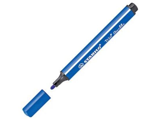Filzstift Stabilo 368/932 Trio Scribbi blau dreieckig, Pack 5 Stk