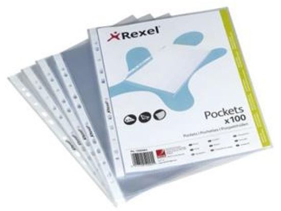 Prospekthüllen Rexel 1300064 A4, Kunststoff (PP), glasklar, Pack 100 Stk
