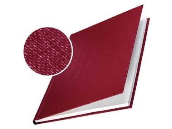 Buchbindemappen Leitz 7390-00-28 73900028 impressBIND A4, Hard Cover, 3,5 mm, Leinen, bordeaux, Pack 10 Stk