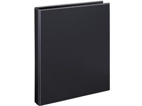 Ringbuch, Veloflex 4144080, Comfort, A4, 4 Ringe Ø 16 mm, Pappe/PVC-Folie, O-Ring-Mechanik, Innentasche, schwarz, Pack 15 Stk