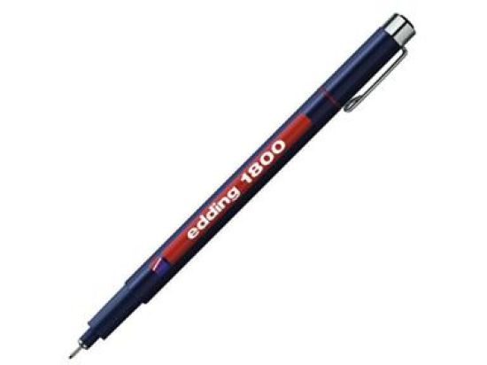 Faserzeichner Edding 1800 profipen 0.5 4-180005002 Strichstärke: 0,5 mm, Schreibfarbe: 002 rot