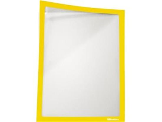 Infotasche, Ultradex 889002, A4-hoch/quer (312 x 225 mm), magnetisch, Rahmenfarbe: 02 (gelb), Pack 5 Stk