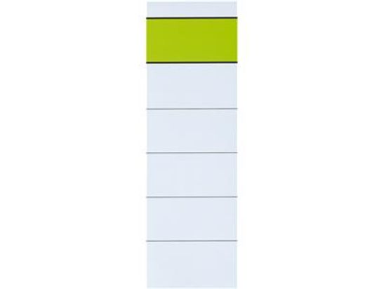 Ordner-Rückenschild Biella 11358736 kurz/breit, Karton/Pappe, zum Einstecken, weiß, Pack 10 Stk