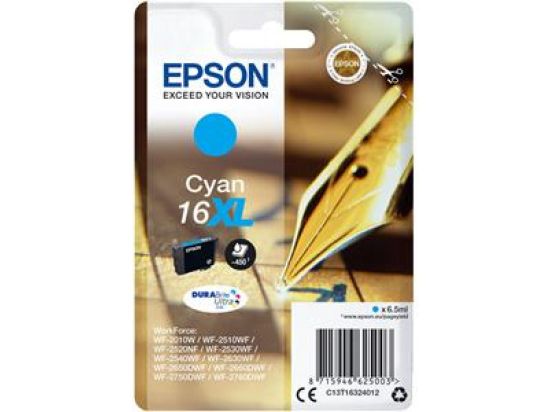 Tintenpatrone, Epson C13T16324012, 16XL, cyan 6.5ml