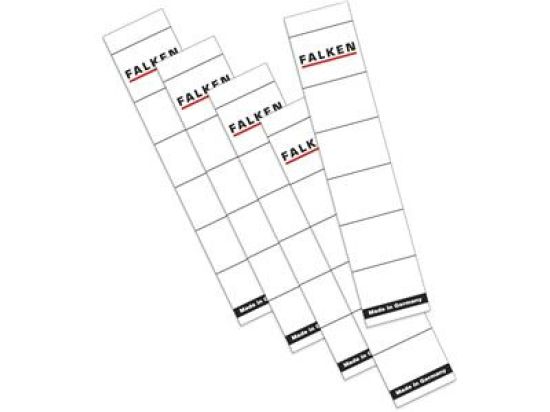 Ordner-Rückenschild Etiketten Falken 80037765 kurz/schmal, selbstklebend, mit Aufdruck, weiß, Pack 10 Stk
