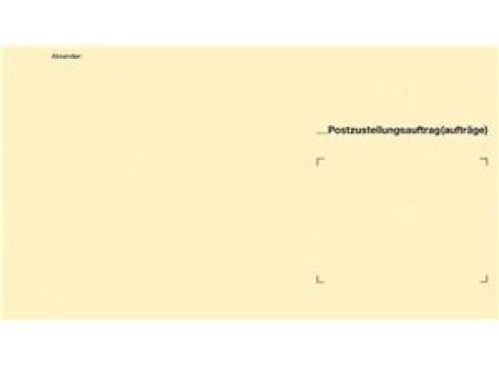 Zustellungsumschlag RNK 2047/100 125 x 235 mm, ohne Fenster, an Postamt, äußerer Umschlag, gelb, Pack 100 Stk