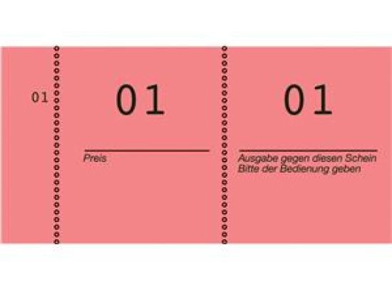Nummernblock Avery Zweckform 869-10-3 105x53mm pink 1-1000, Pack 10 Stk