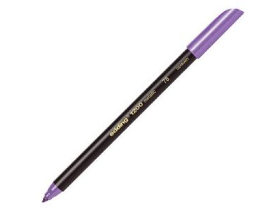 Fasermaler Edding 1200 4-1200078 1-3mm, Rundspitze, auswaschbar, violett-metallic, Pack 10 Stk