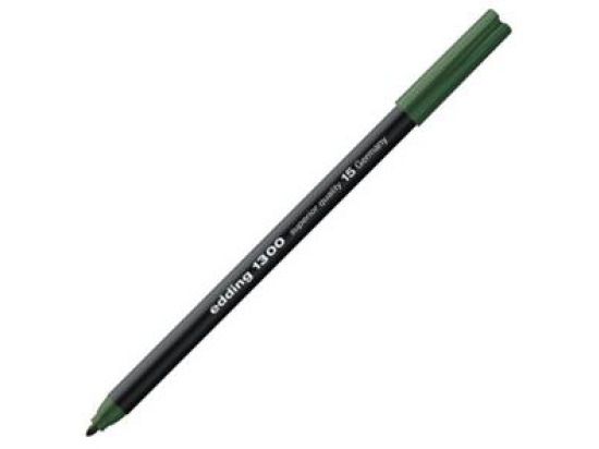 Fasermaler Edding 1300 4-1300015 2mm, Rundspitze, auswaschbar, olivgrün, Pack 10 Stk