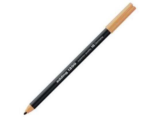 Fasermaler Edding 1300 4-1300016 2mm, Rundspitze, auswaschbar, hellorange, Pack 10 Stk