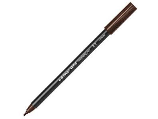 Kalligrafiestift Edding 1255 calligraphy pen 2.0 4-125520018 Schreibfarbe: dunkelbraun, Pack 10 Stk