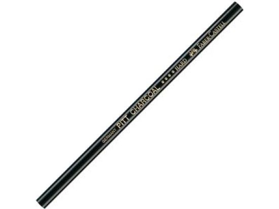 Kohlestift Faber-Castell 117411 Pitt fettfrei schwarz hart, Pack 6 Stk