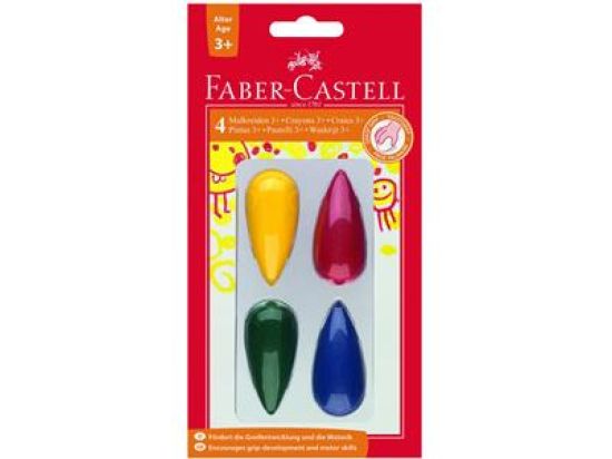 Malkreide Faber-Castell 120405 3+ Birne farbig sortiert, Blister 4 Stk