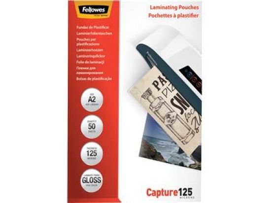 Laminierfolie Fellowes 5309302 A2, 125micron, glänzend, Pack 50 Stk