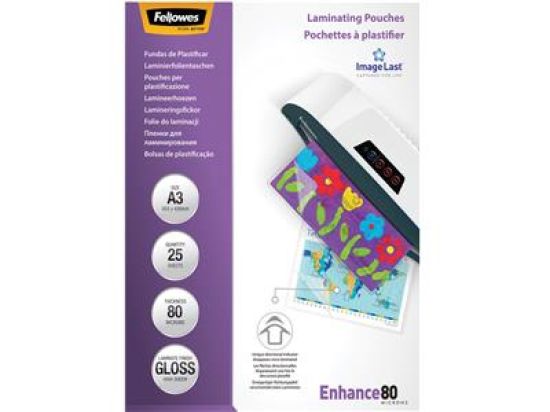 Laminierfolie Fellowes 5396403 CRC53964 80micron A3, Pack 25 Stk