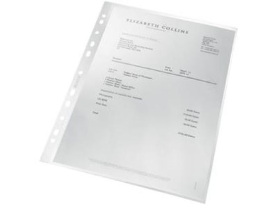 Prospekthüllen Leitz 4791-30-03 47913003 re:cycle A4 100my PP gebarbt, Pack 25 Stk