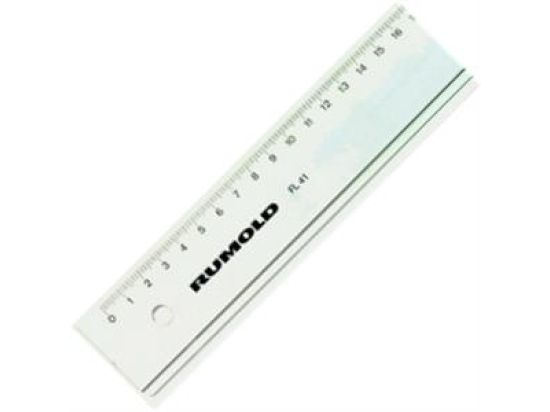 Lineal Rumold FL41/30 30cm Kunststoff transparent mit mm-Teilung auf Facette