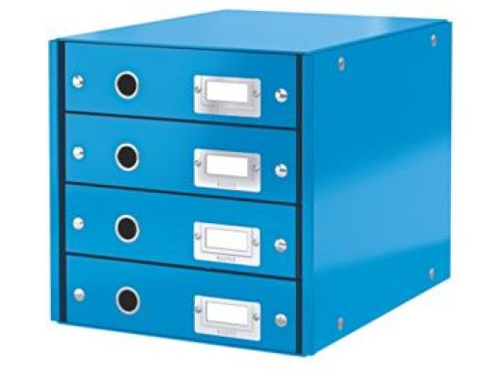 Schubladenset Leitz 6049-00-36 60490036 Click & Store blau 4 Schubladen