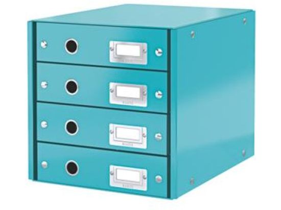 Schubladenset Leitz 6049-00-51 60490051 Click & Store eisblau 4 Schubladen