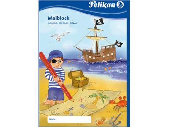Malblock Pelikan 137679 MC4/100 A4 100Blatt 70g chlorfrei, Pack 5 Stk