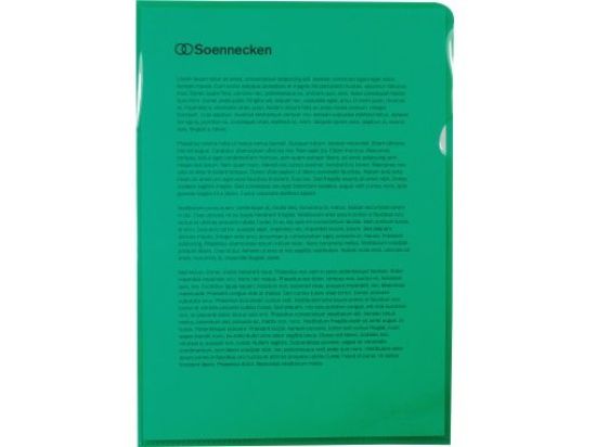Sichthüllen Soennecken 126070060 1470 A4 grün 150my PP glatt, Pack 50 Stk
