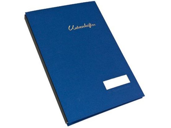 Unterschriftenmappe Soennecken 127025150 1491 20 Fächer blau 240x350x30mm Leinen